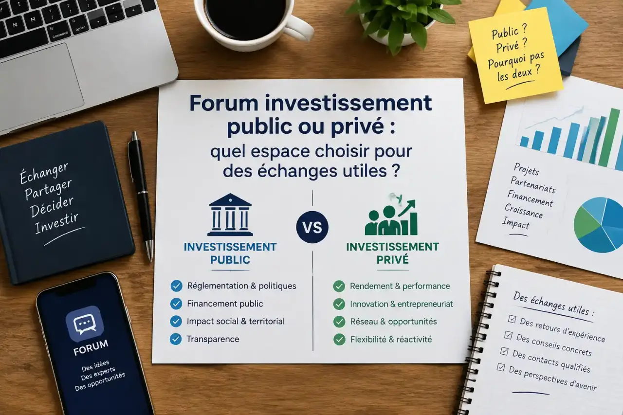 Forum investissement public ou privé : quel espace choisir pour des échanges utiles ?