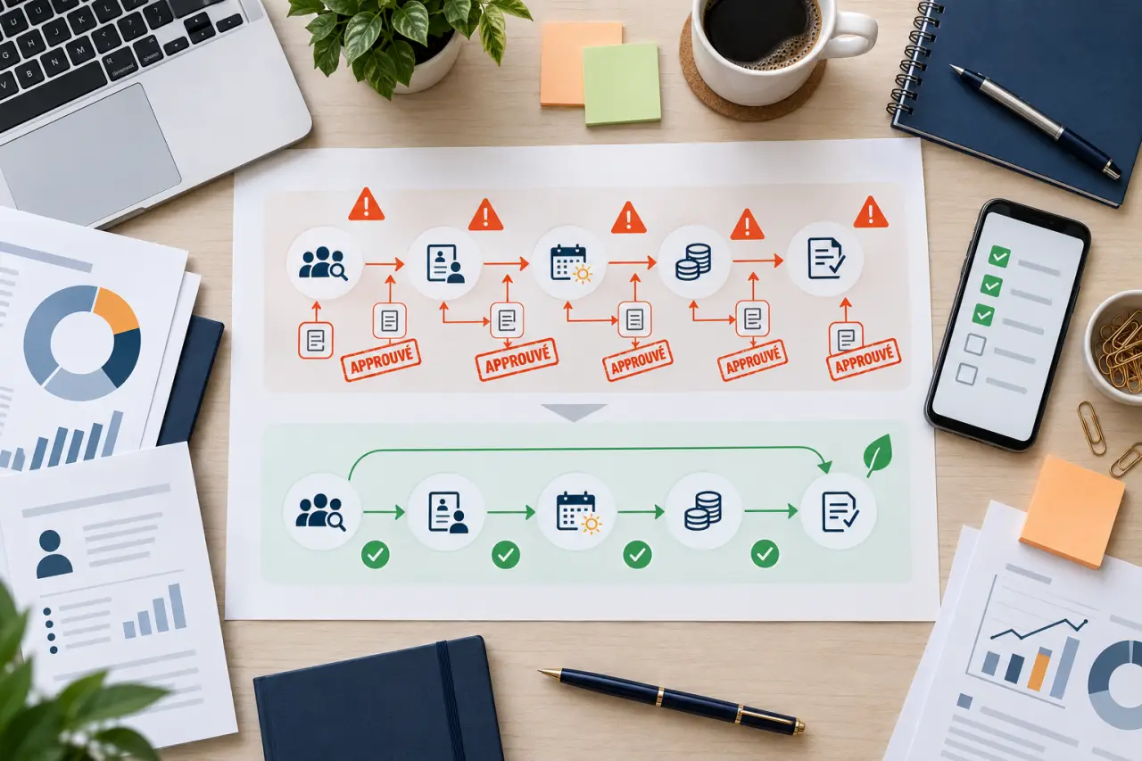 Processus ressources humaines : la cartographie pour repérer les validations inutiles