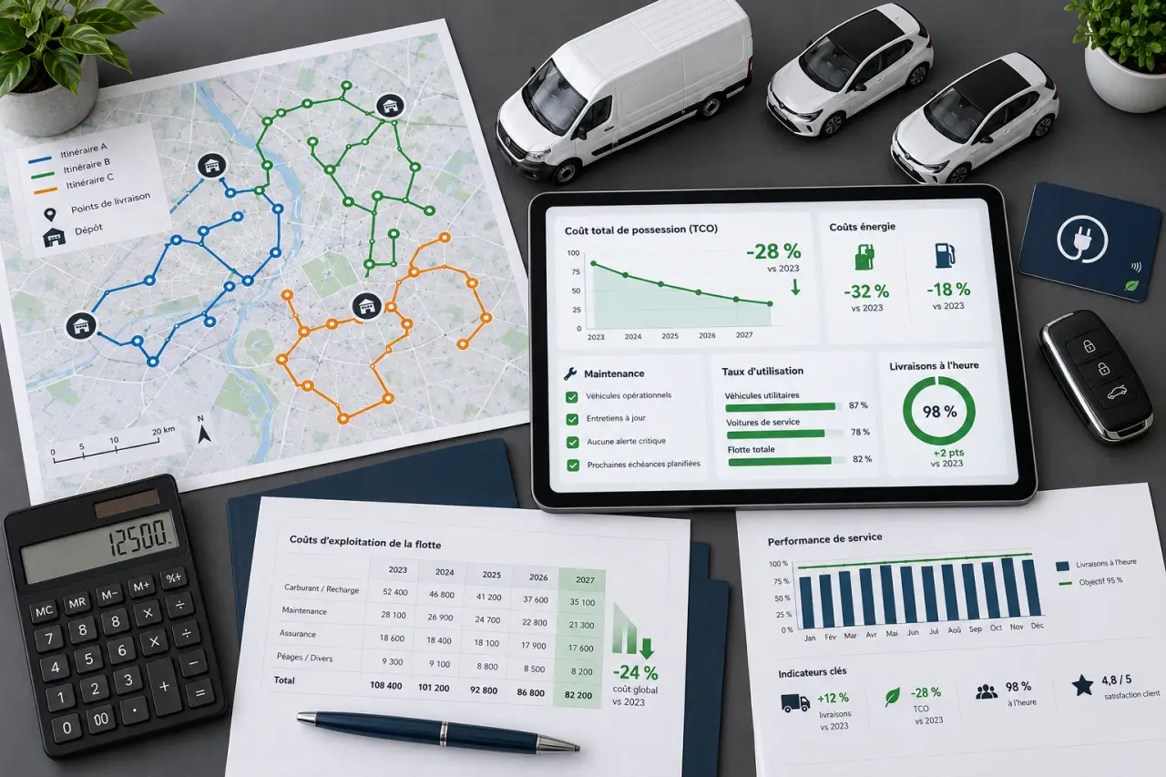Optimisation de flotte automobile : réduire le TCO sans fragiliser les tournées